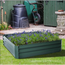 Green Outdoor Metal Raised Garden Bed for Vegetables Flowers Herbs Plants